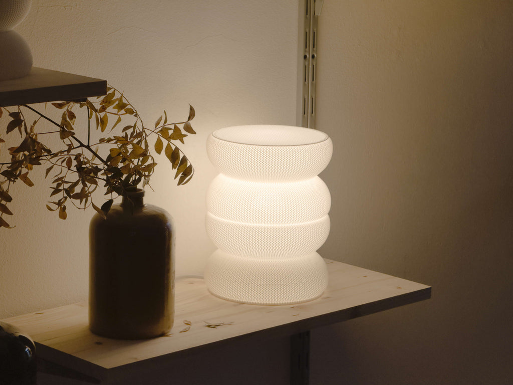 Woven Rujum Lamp White