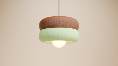 Ceiling Lamp Brown / Mint