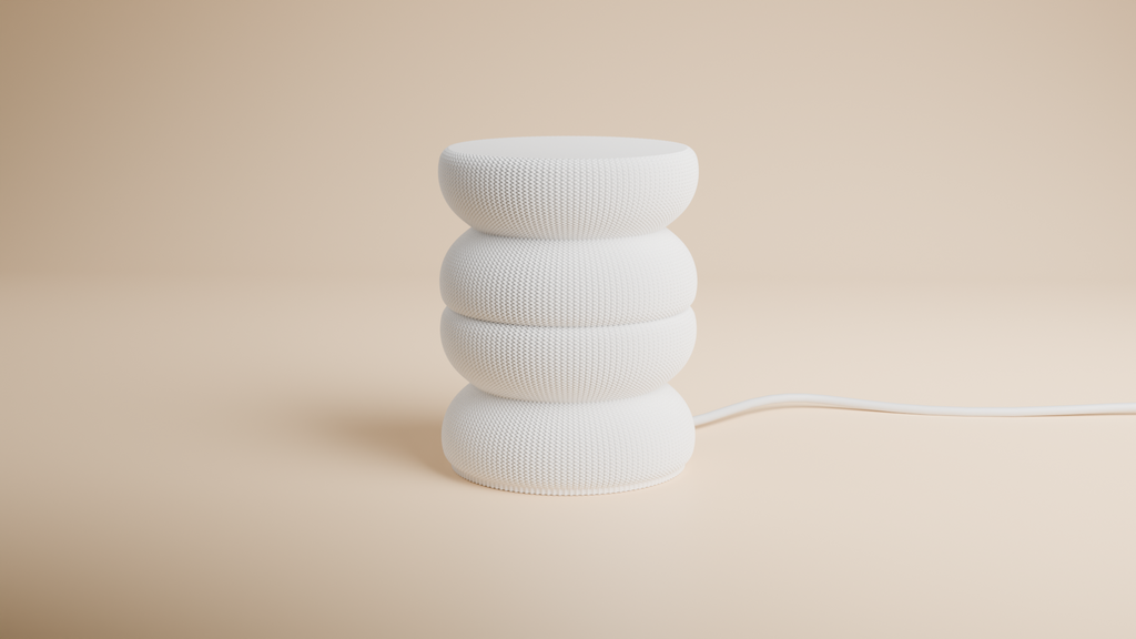 Woven Rujum Lamp White