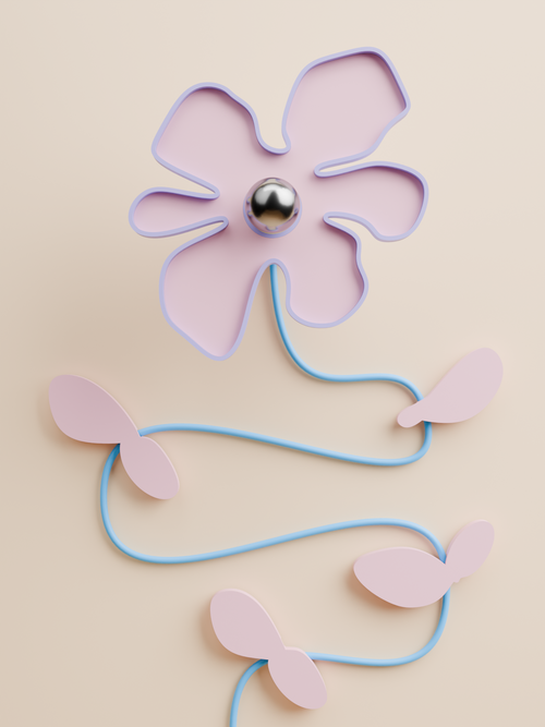 Flower blue / purple / candy