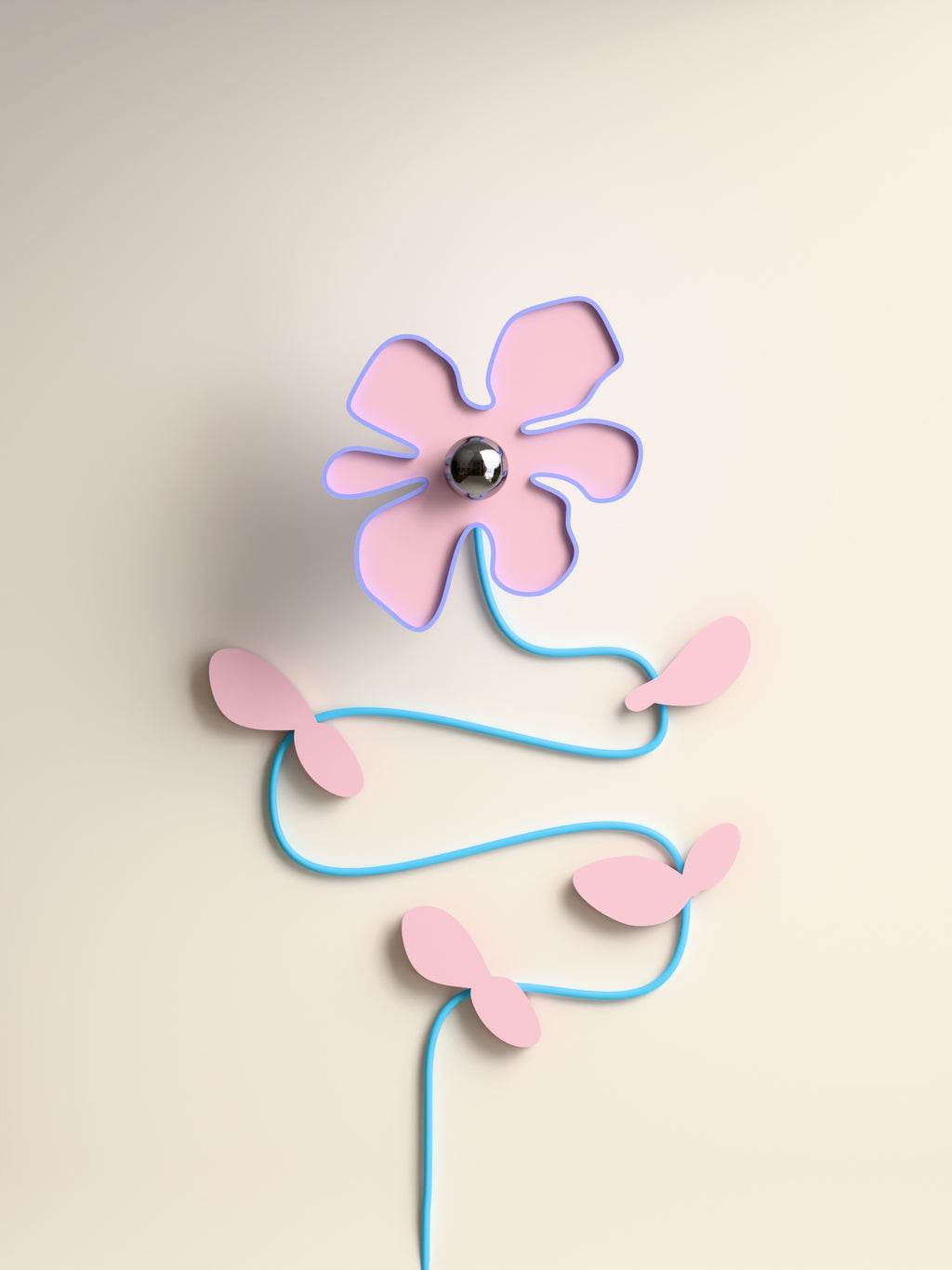 Flower Wall Lamp – Blue / Purple / Candy