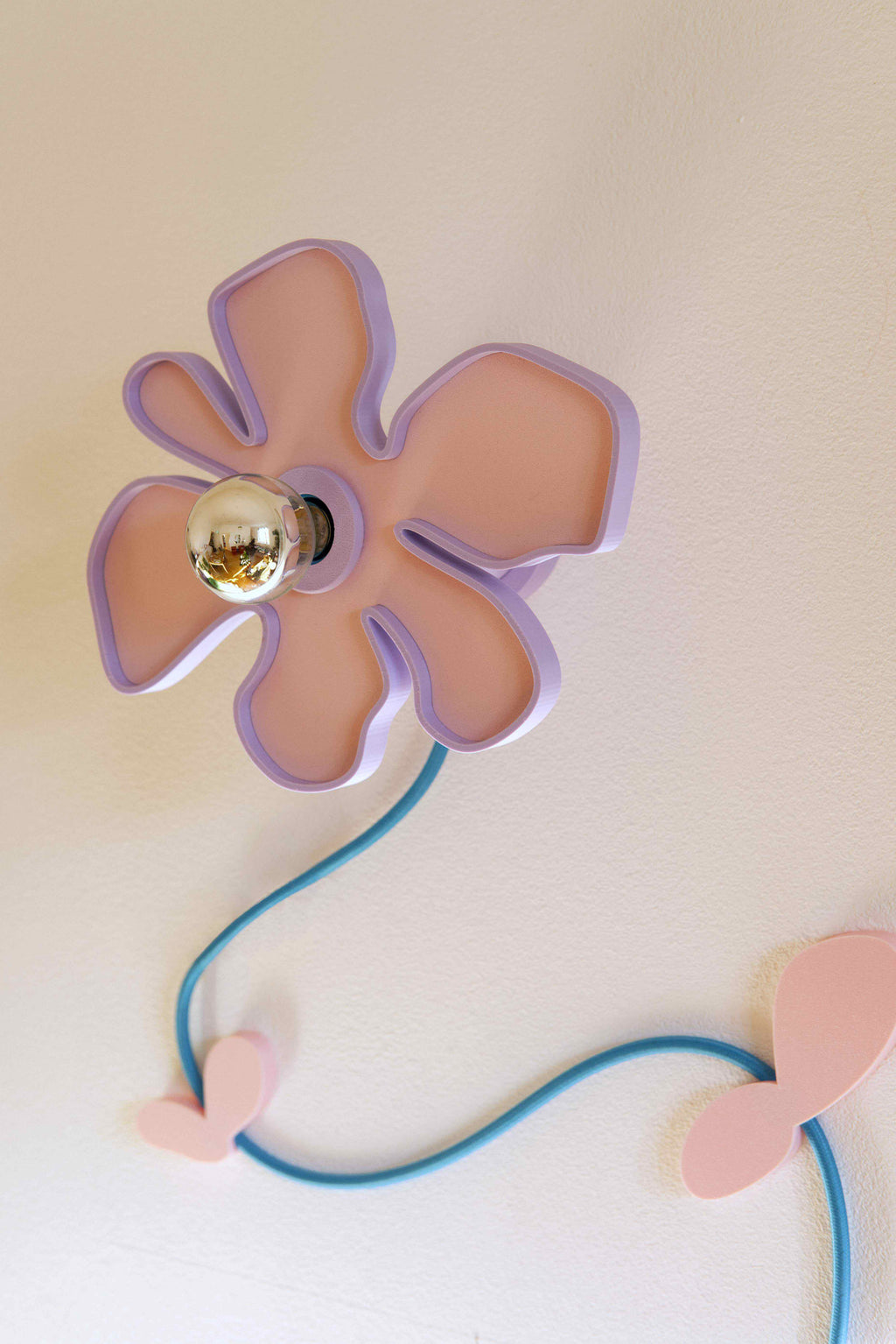 Flower Wall Lamp – Blue / Purple / Candy