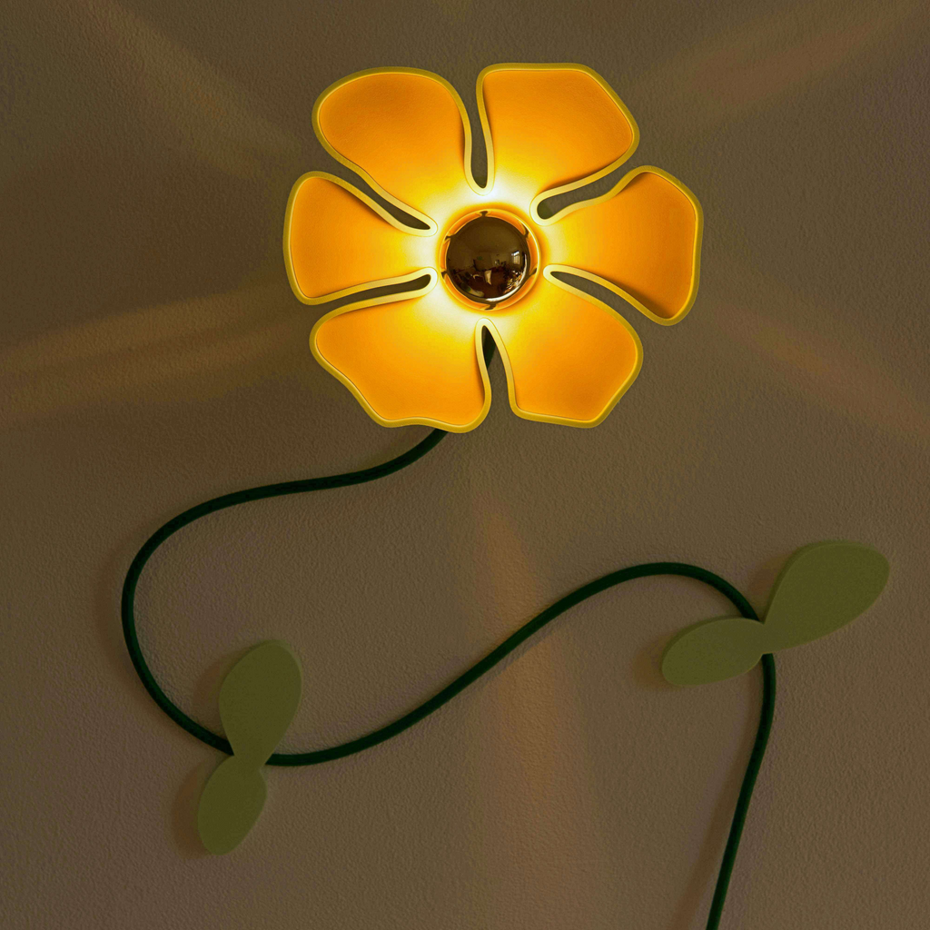 Flower Wall Lamp – Green / Mint / Peach